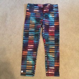 Athleta striped crops, Small